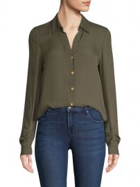 Fiona Silk Shirred Sleeve Blouse at Saks Fifth Avenue